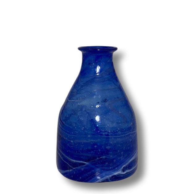 VASE MARIBELLE nr2 BLUE RECYCLED GLASS in der Gruppe Töpfe & Vasen / Vasen & Kannen bei Miljögården (575080)