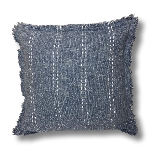 CUSHION COVER KANTHA STRIPES BLUE in the group Textiles / Cushion Covers / Plain cushion covers at Miljögården (677880)