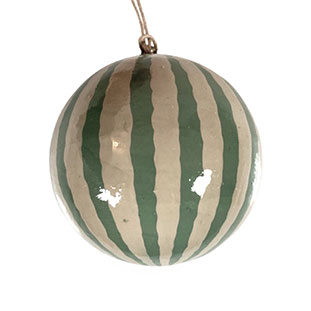 HANDPAINTED ORNAMENT BELL SAGE