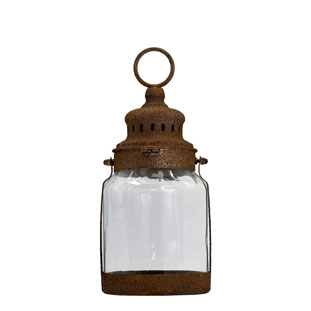 LANTERN RUSTY ORB METAL