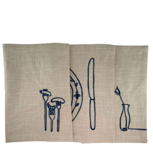 PLACEMAT OUTLINE BLUE 3 ass